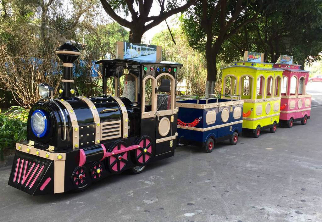 临夏景区广商场无轨观光小火车电动儿童游乐设备小火车可坐人户外玩具